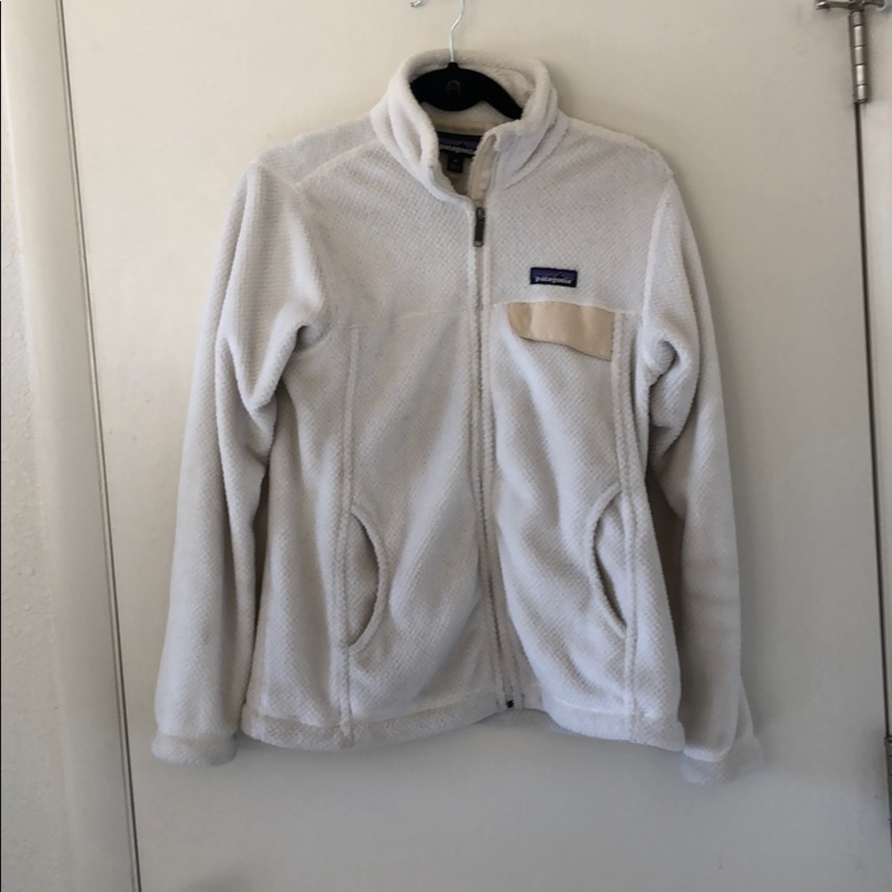 Patagonia retool full Zip fleece raw linen medium